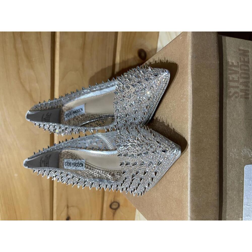 NIB ~ Steve Madden Various Clear Rhinestone Studded Pointed-Toe Pumps Sz 8.5M